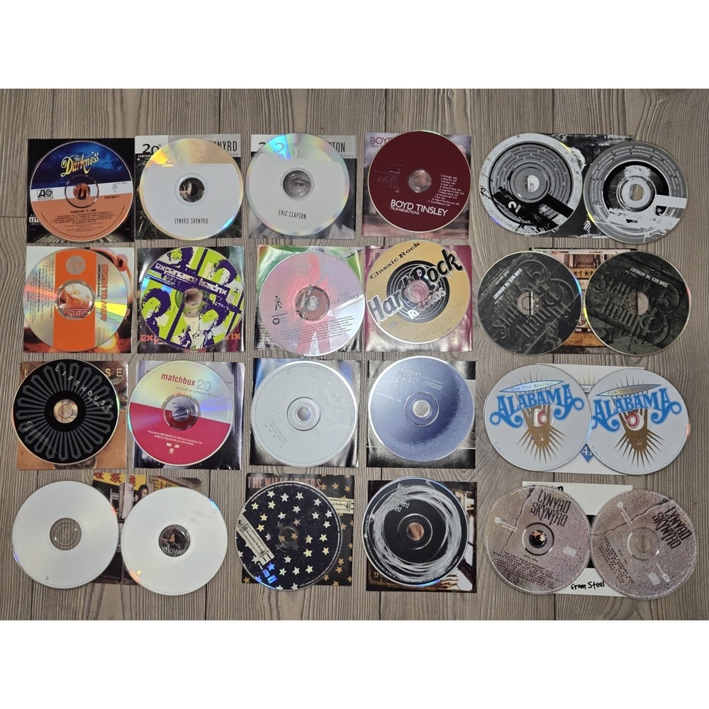 24 CD Lot Rock / Classic Rock - Lynard Skynard Jimi Hendrix Wallflowers Clapton‎
